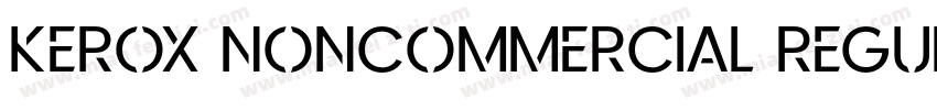 Kerox NonCommercial Regular字体转换